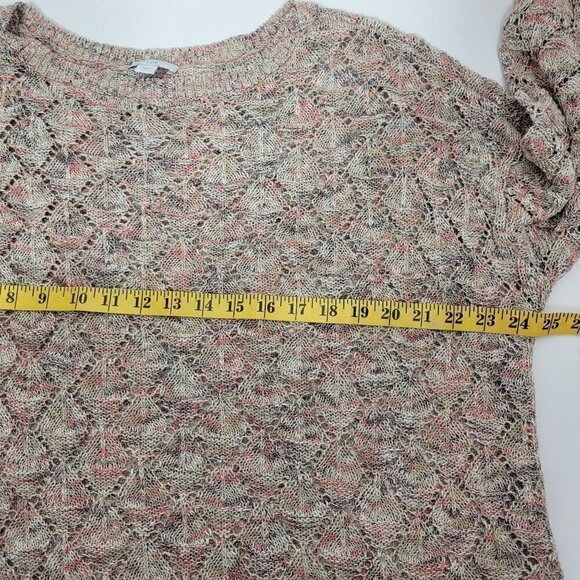 J. Jill Women's Pointelle Loose Knit 3/4 Sleeve Light Weight Sweater Size L - Picture 14 of 14